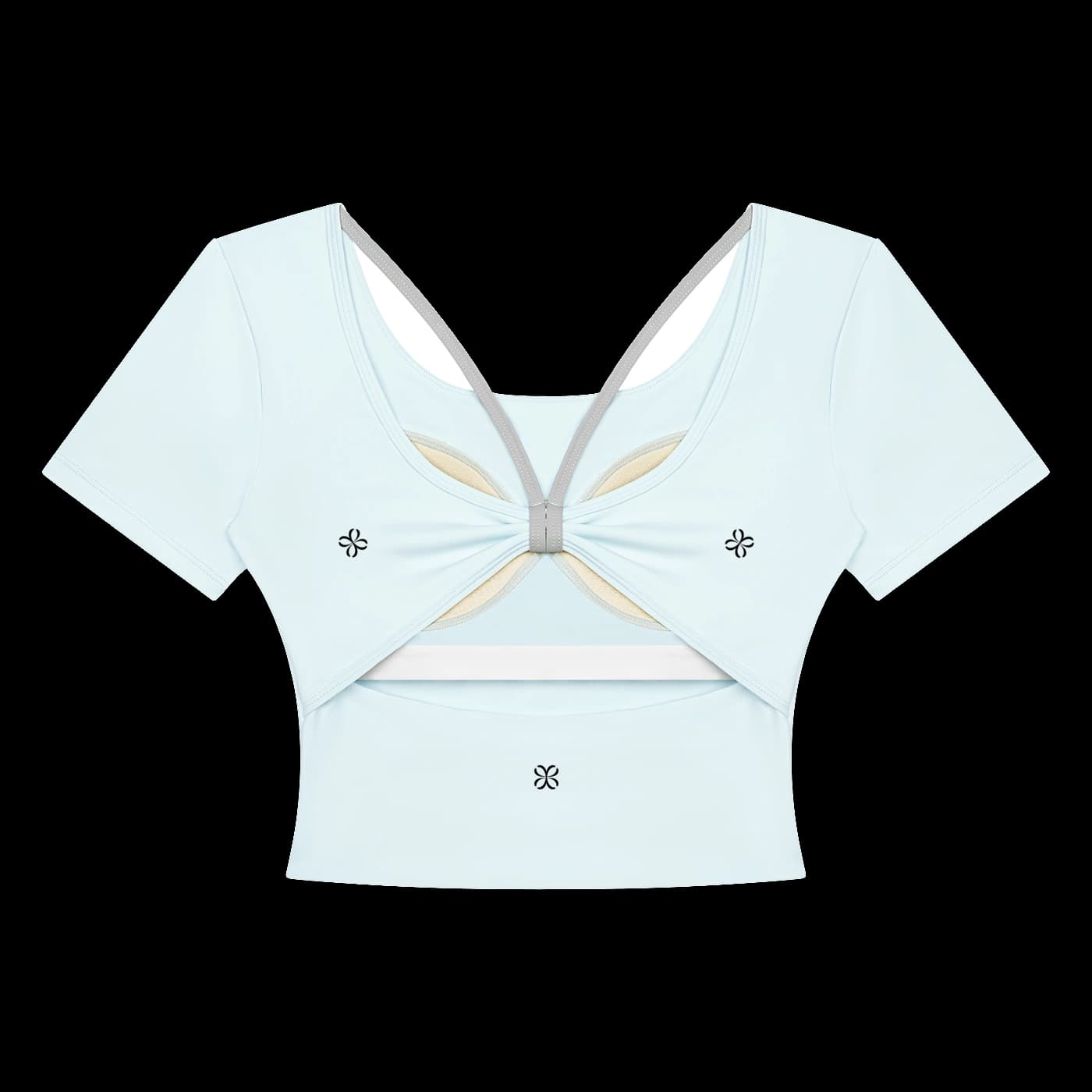 AURA Camiseta Técnica Color Block · Azul Claro en color Azul Claro - Vista posterior y espalda | AYA