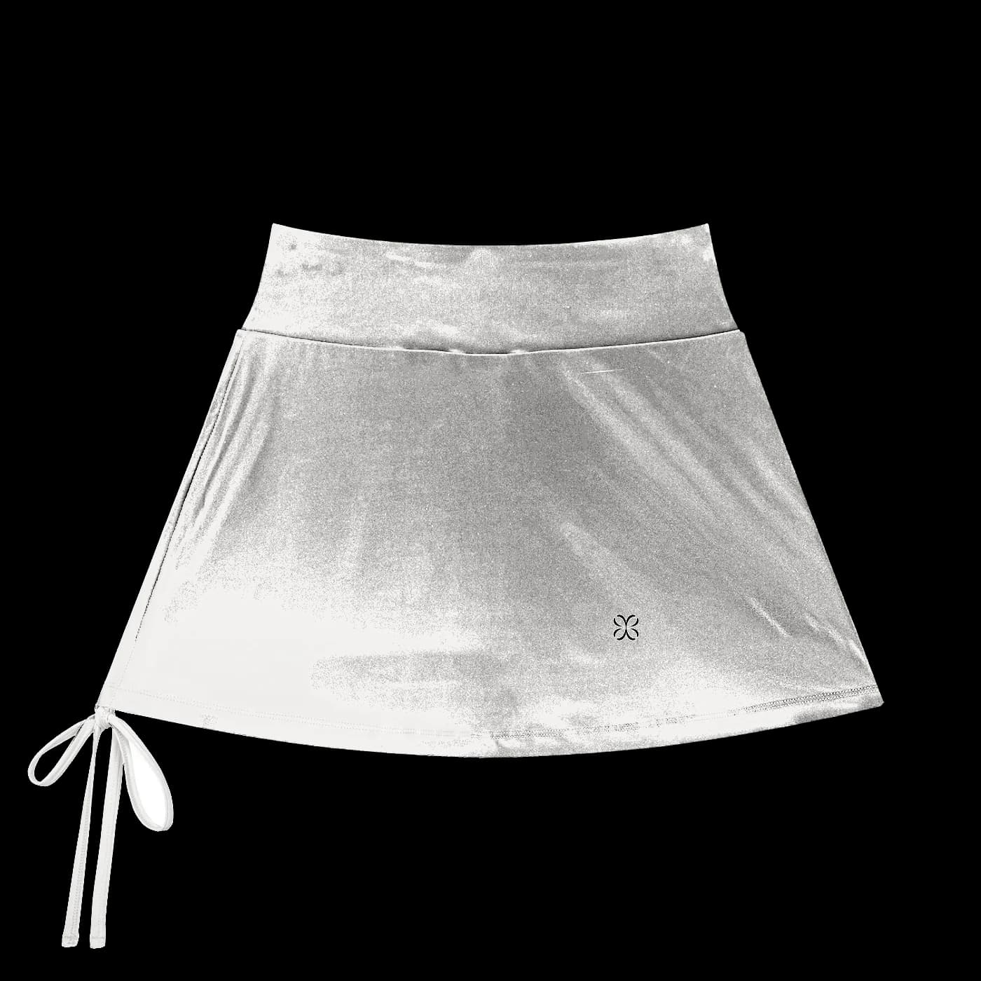 SCULPT Drawstring A-Line Falda-Pantalón · Blanco en color Blanco - Vista posterior y espalda | AYA