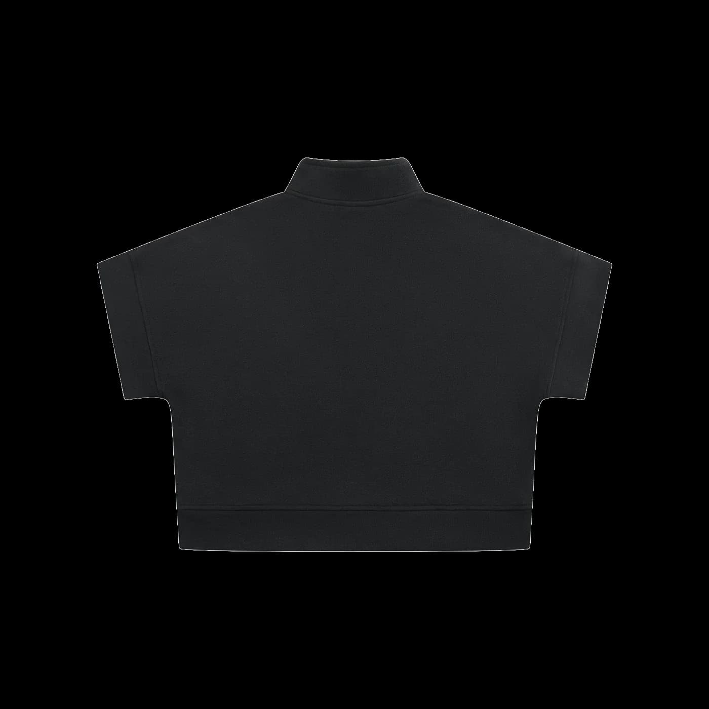 HORIZON Quarter-Zip Sudadera Corta · Negro en color Negro - Vista posterior y espalda | AYA
