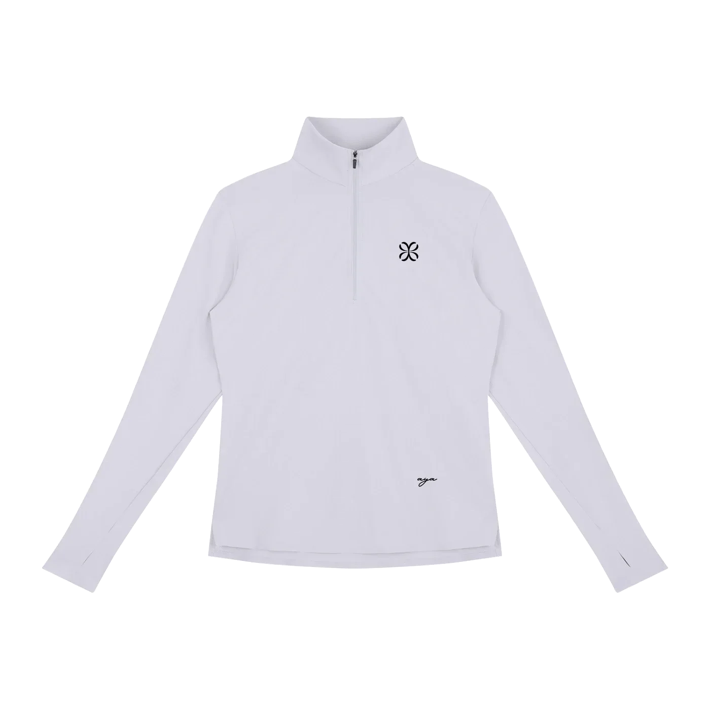ATELIER Sudadera 1/4-Zip Contour · Blanco en color Blanco - Vista frontal de estudio | AYA