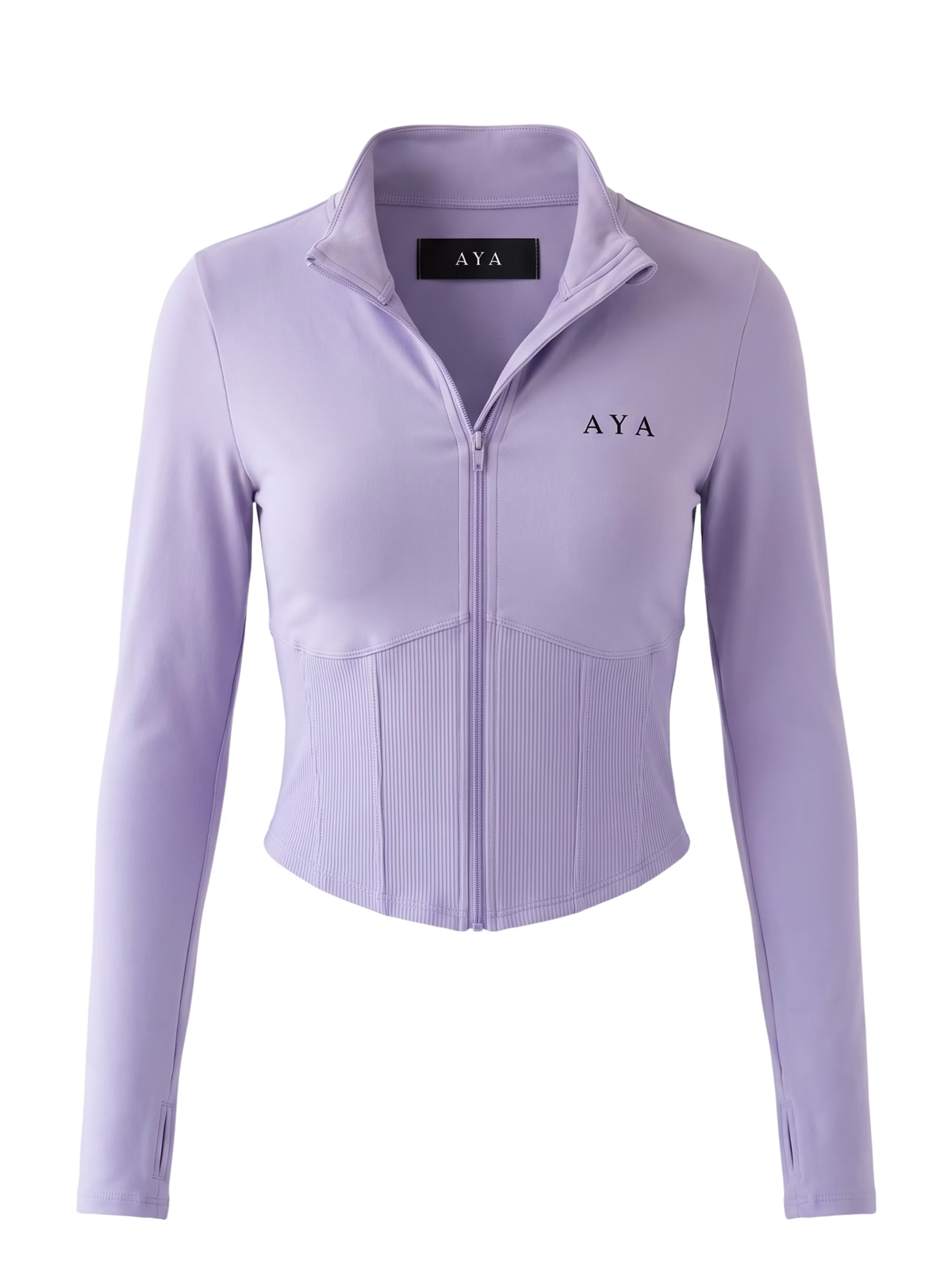 HORIZON Slim-Fit Chaqueta Cremallera Completa · Púrpura en color Púrpura - Puesta en modelo en movimiento | AYA