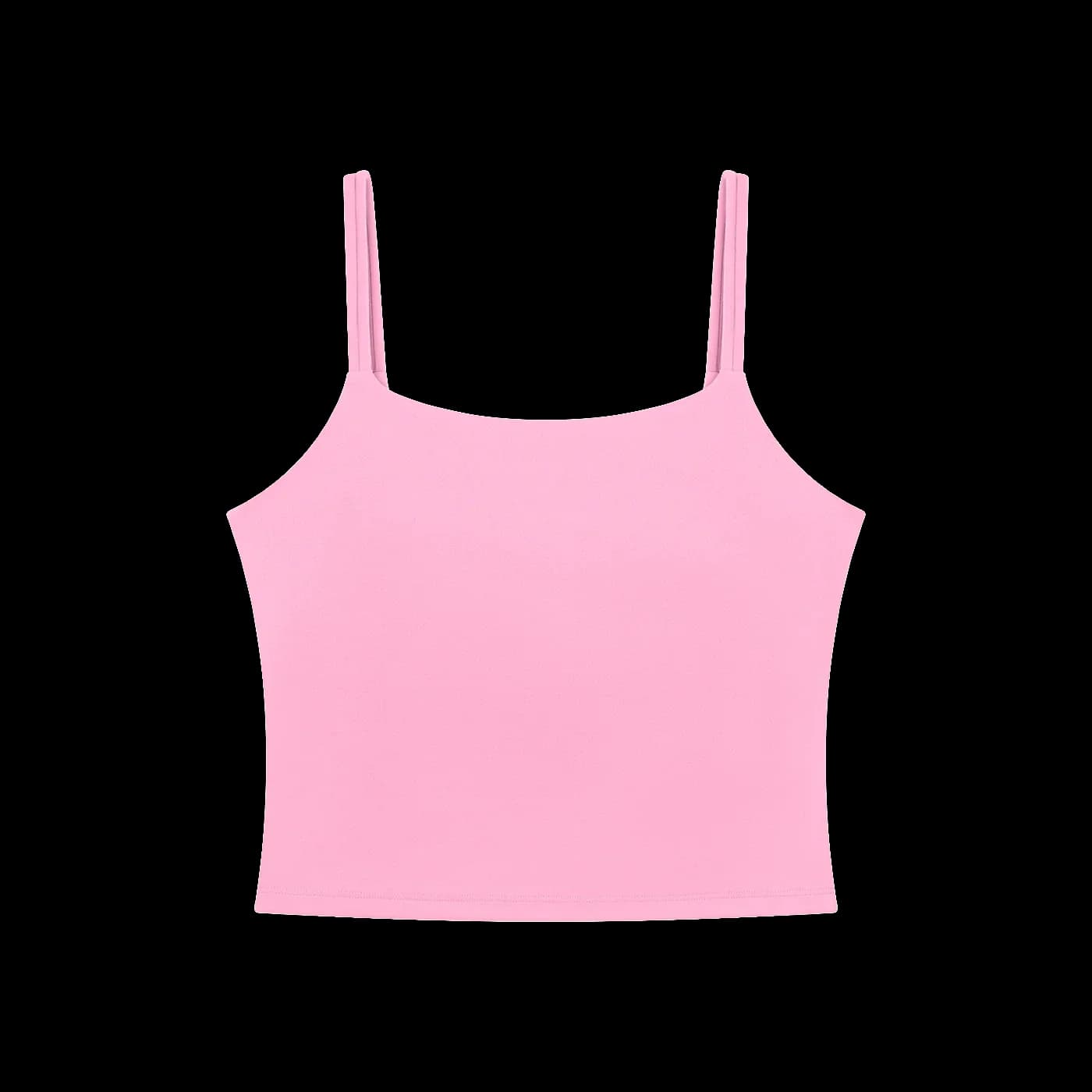 AURA Top Corto Escote Redondo · Rosa en color Rosa - Vista frontal de estudio | AYA