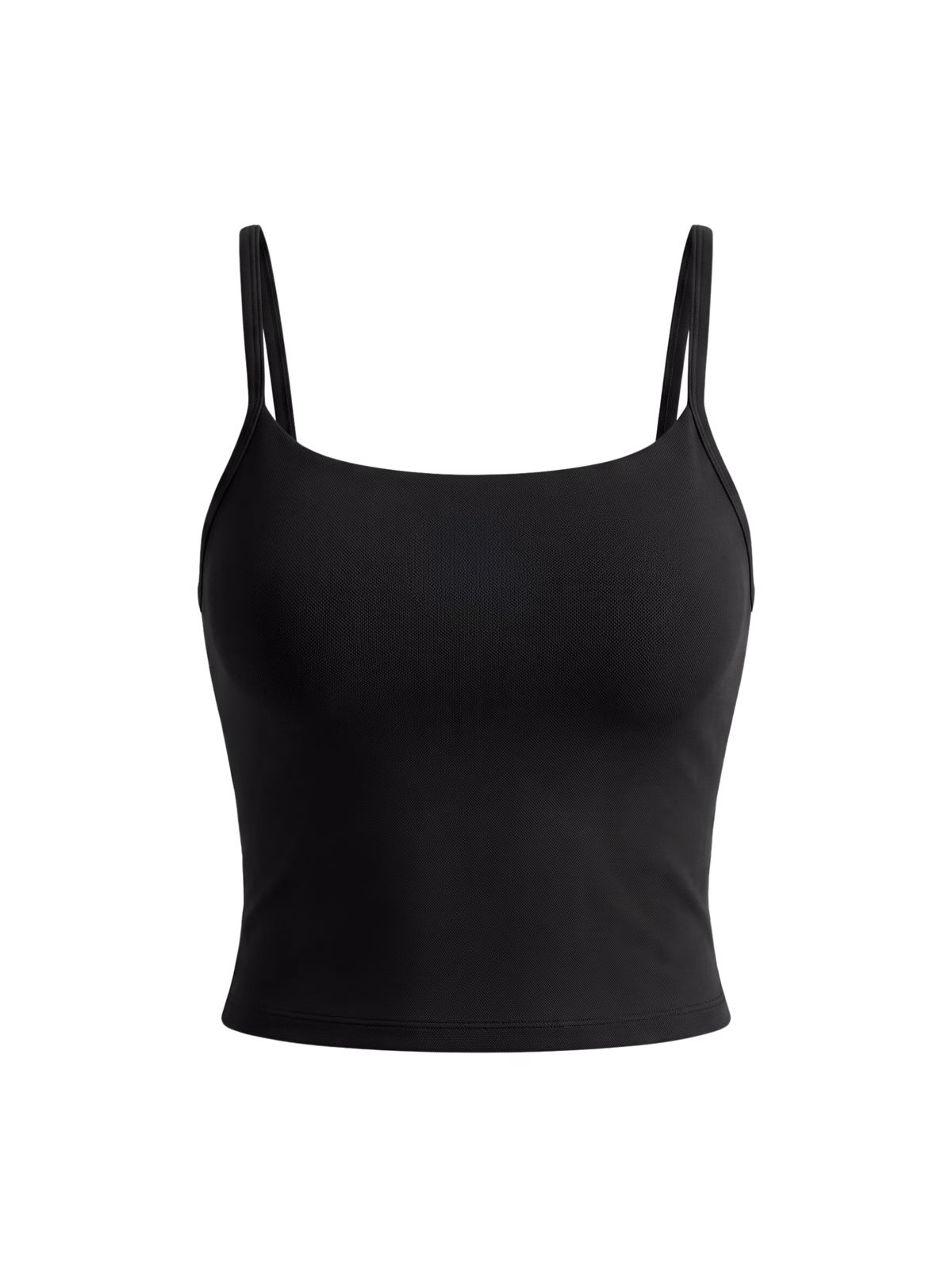 AURA Top Corto Escote Redondo · Negro en color Negro - Puesta en modelo en movimiento | AYA