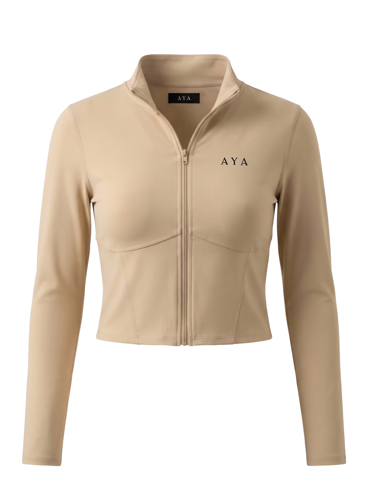 HORIZON Studio Chaqueta Cremallera Completa · Caqui en color Caqui - Puesta en modelo en movimiento | AYA