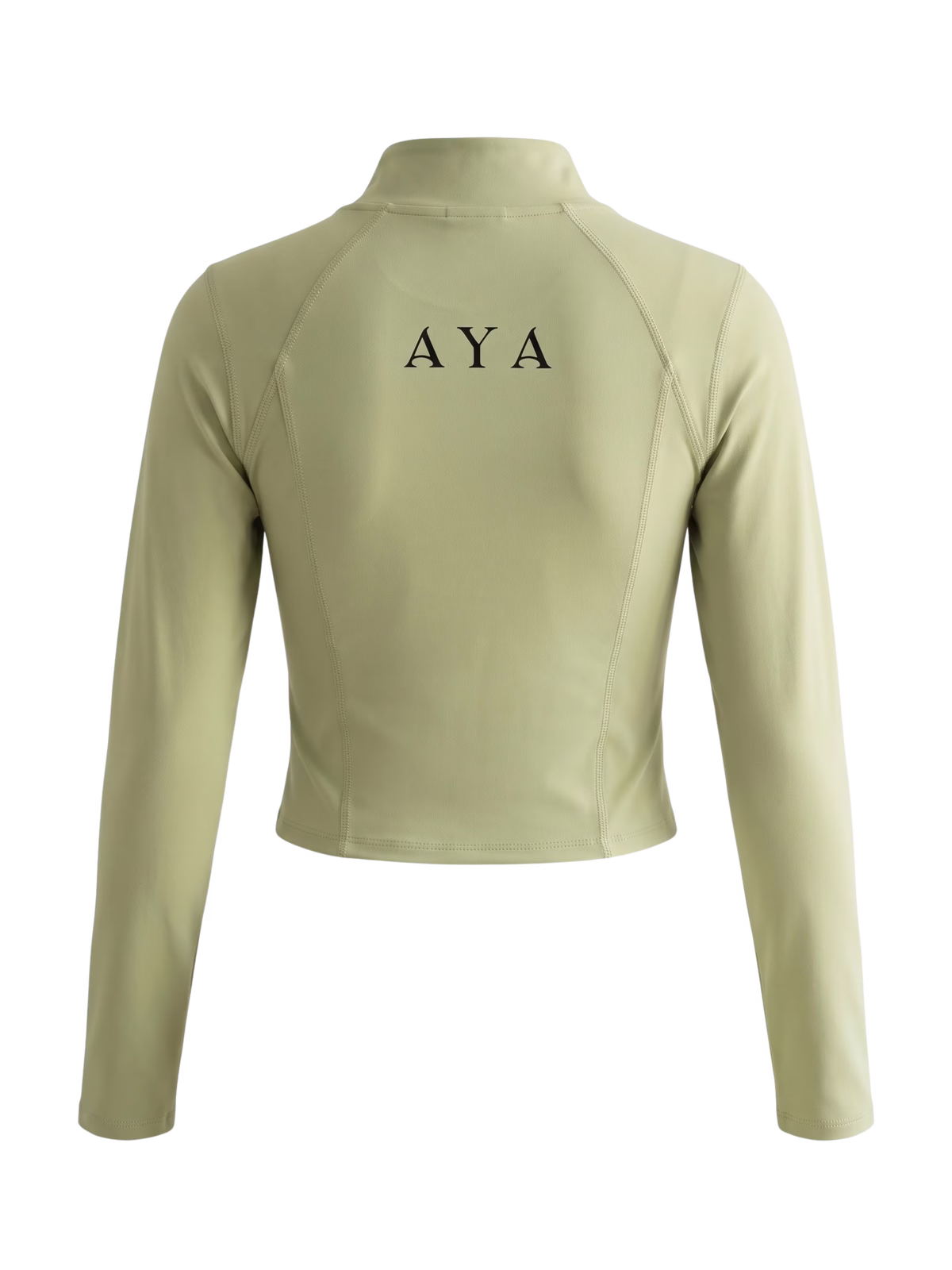HORIZON Studio Chaqueta Cremallera Completa · Verde Salvia en color Verde Salvia - Puesta en modelo en movimiento | AYA