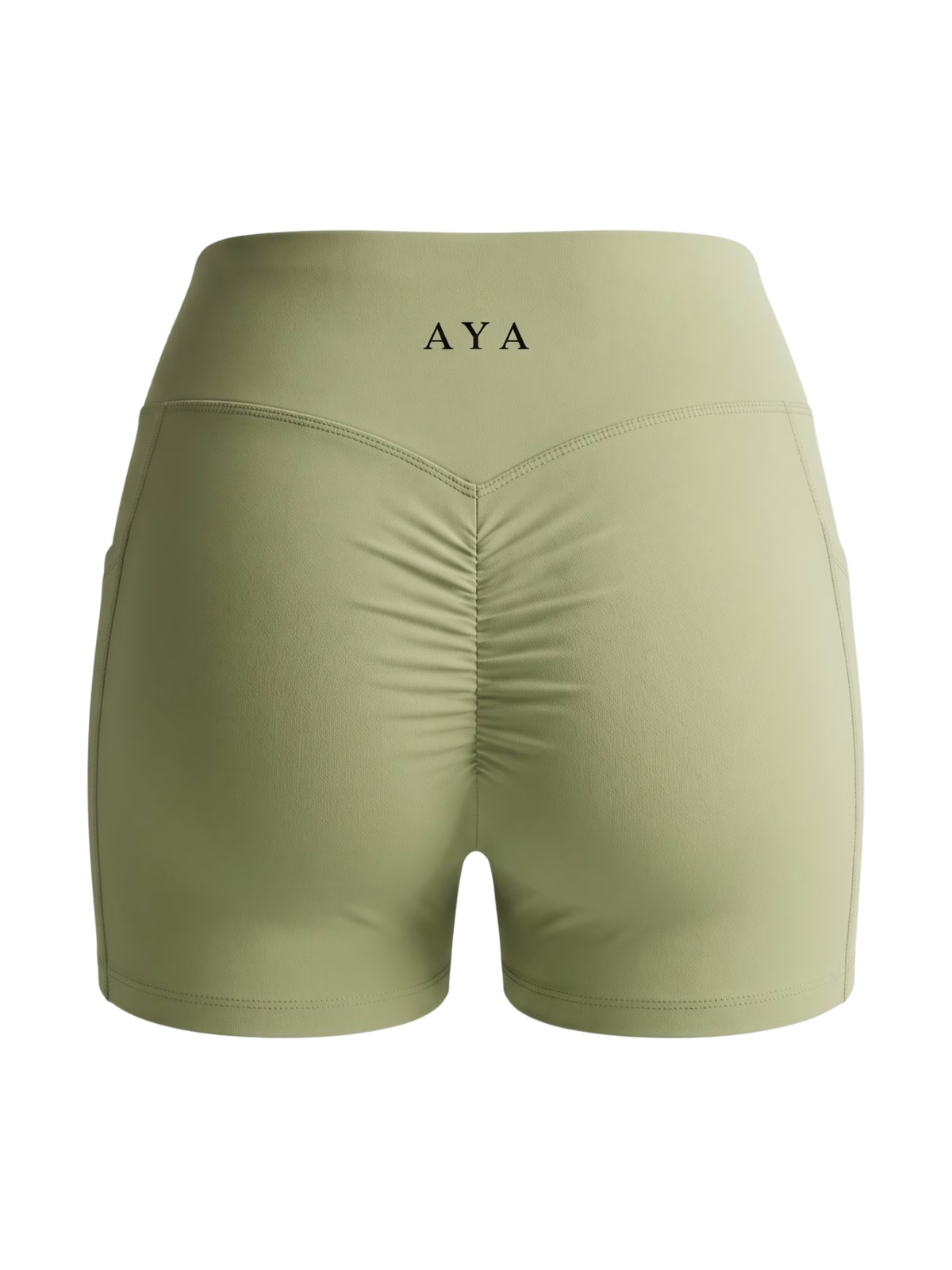 SCULPT Short Técnico con Bolsillo · Verde Salvia en color Verde Salvia - Puesta en modelo en movimiento | AYA