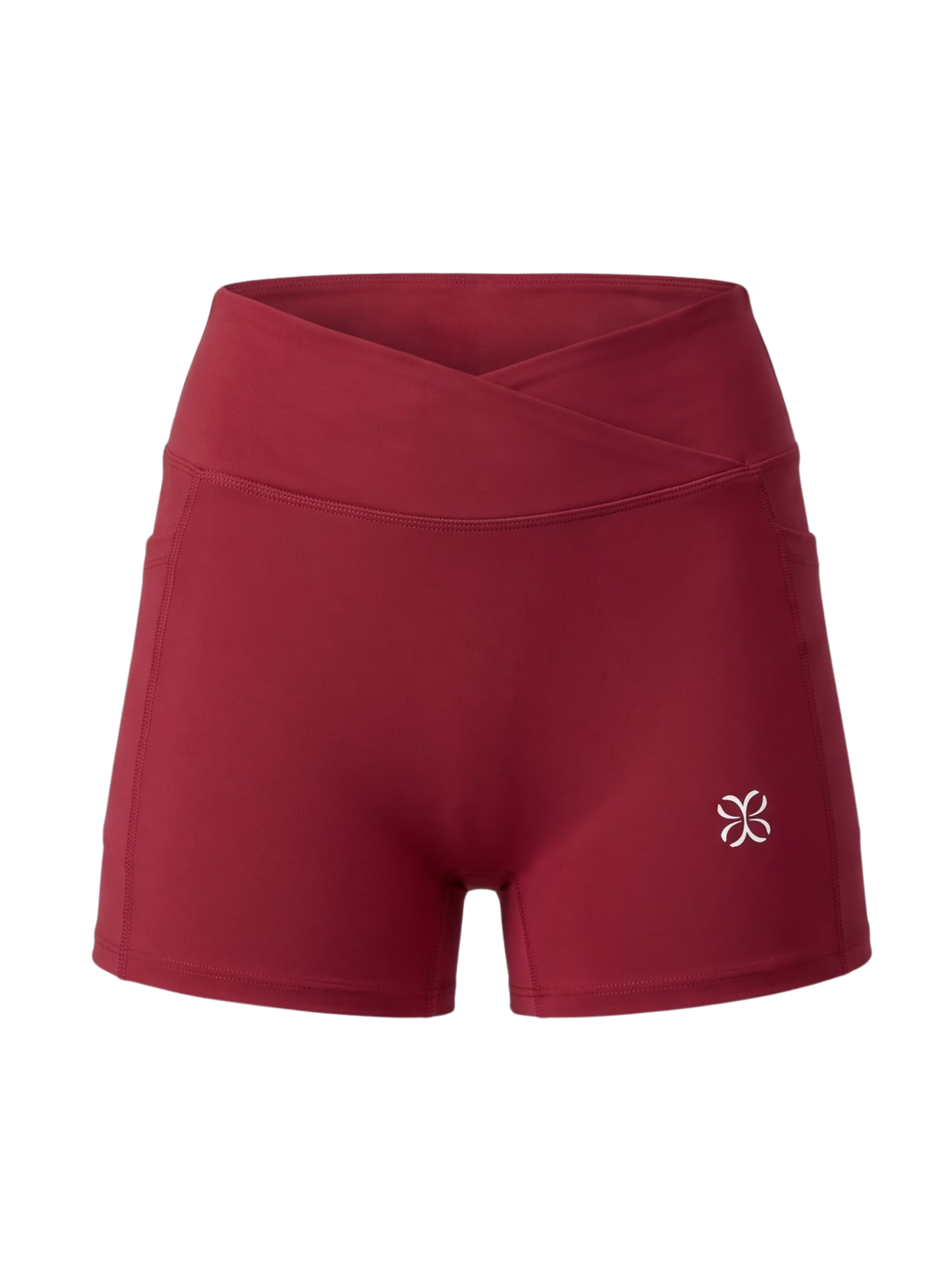 SCULPT Short Studio con Bolsillo · Rojo en color Rojo - Detalle de tejido y compresión | AYA