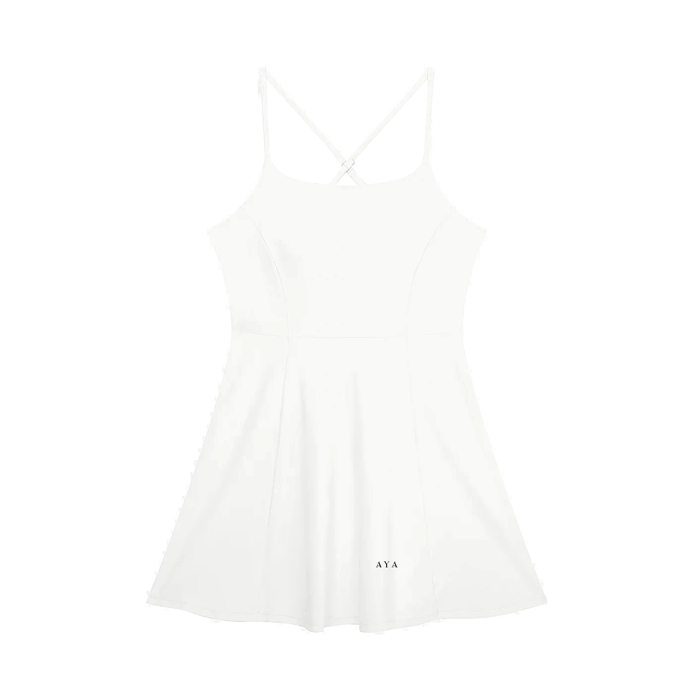 ATELIER Paneled A-Line Vestido · Blanco en color Blanco - Vista frontal de estudio | AYA