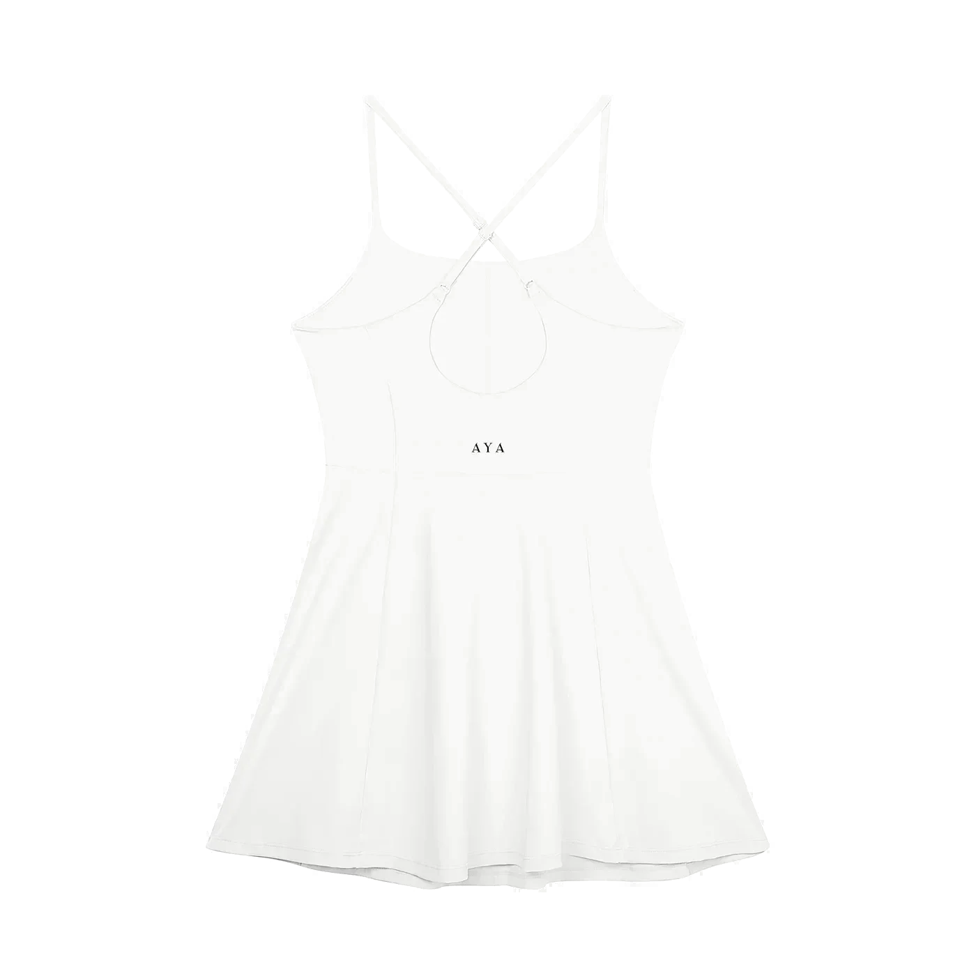 ATELIER Paneled A-Line Vestido · Blanco en color Blanco - Vista posterior y espalda | AYA
