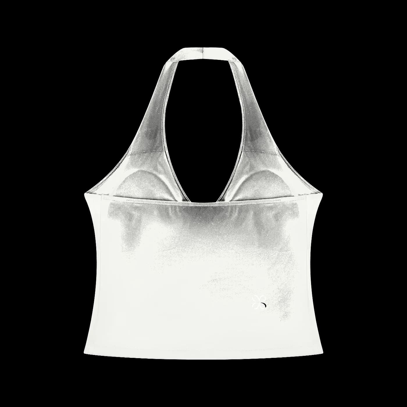 AURA Top Halter Fruncido · Marrón Chocolate en color Marrón Chocolate - Vista posterior y espalda | AYA
