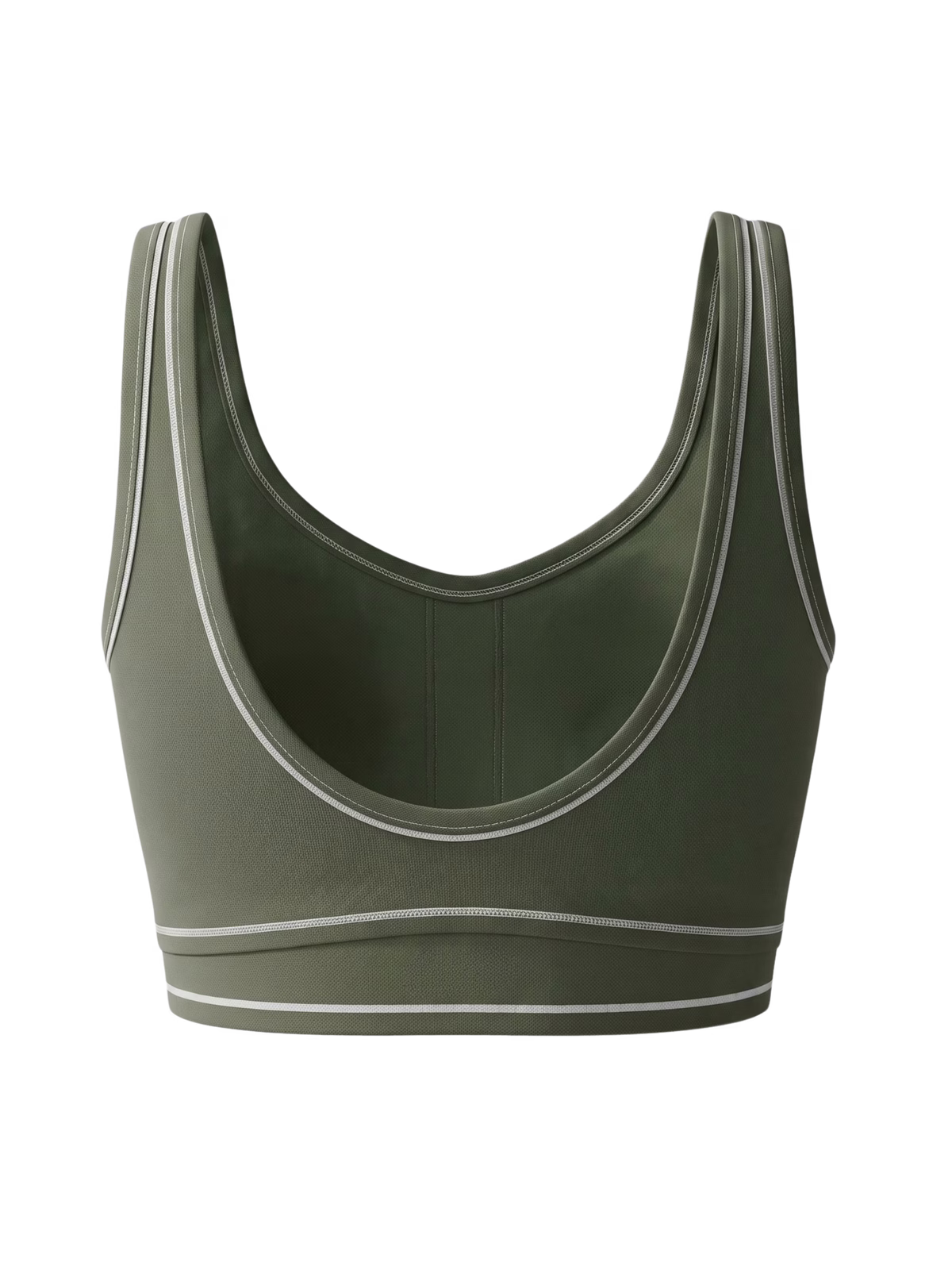 CONTOUR Frame Sujetador Deportivo · Verde Salvia en color Verde Salvia - Puesta en modelo en movimiento | AYA