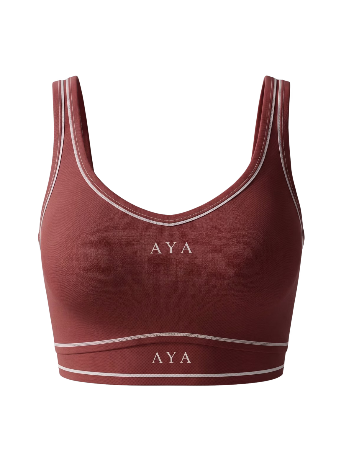 CONTOUR Frame Sujetador Deportivo · Rojo en color Rojo - Puesta en modelo en movimiento | AYA