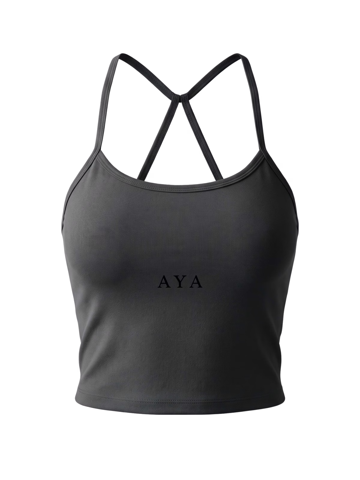 AURA Top Tirantes Studio · Gris Marengo en color Gris Marengo - Vista frontal de estudio | AYA