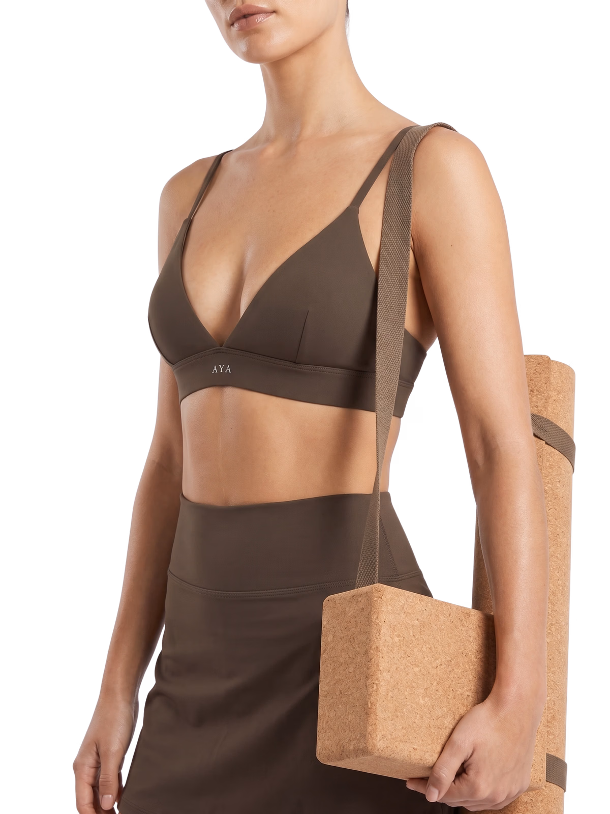 Women’s Cropped V-Neck Sports Bra - Vista Editorial 1
