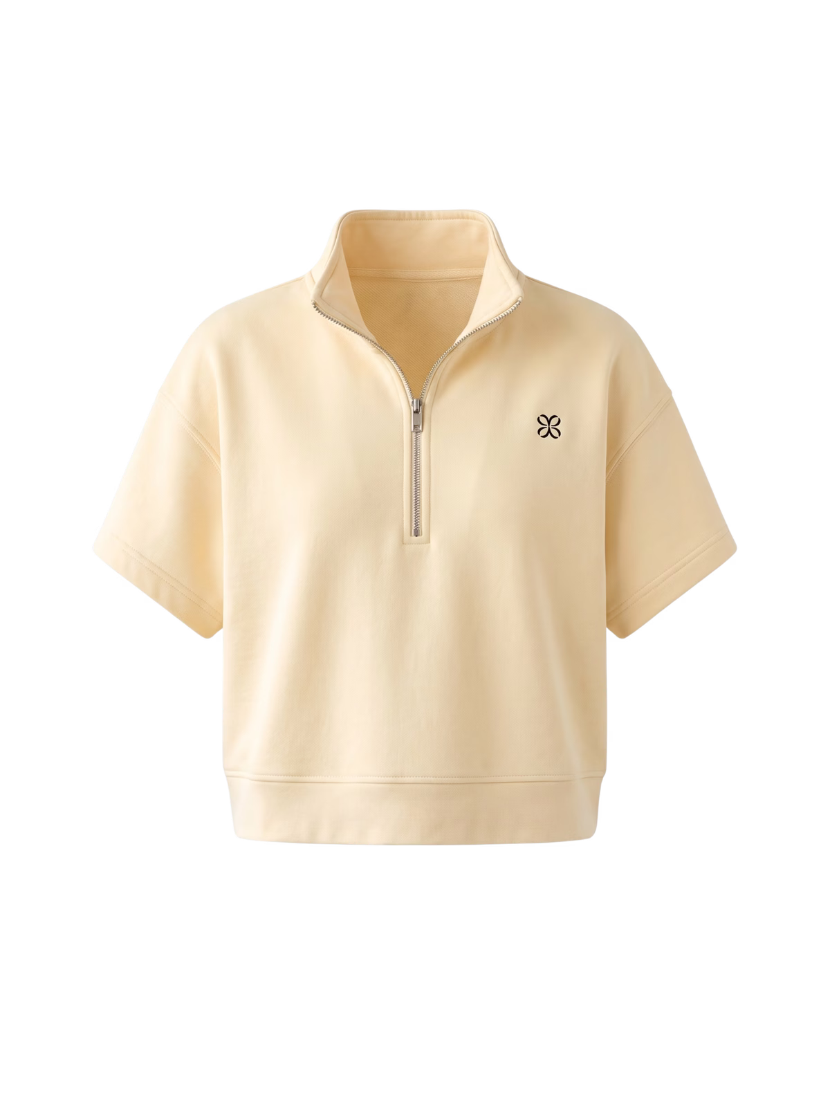 HORIZON Quarter-Zip Sudadera Corta - Vista frontal de estudio | AYA