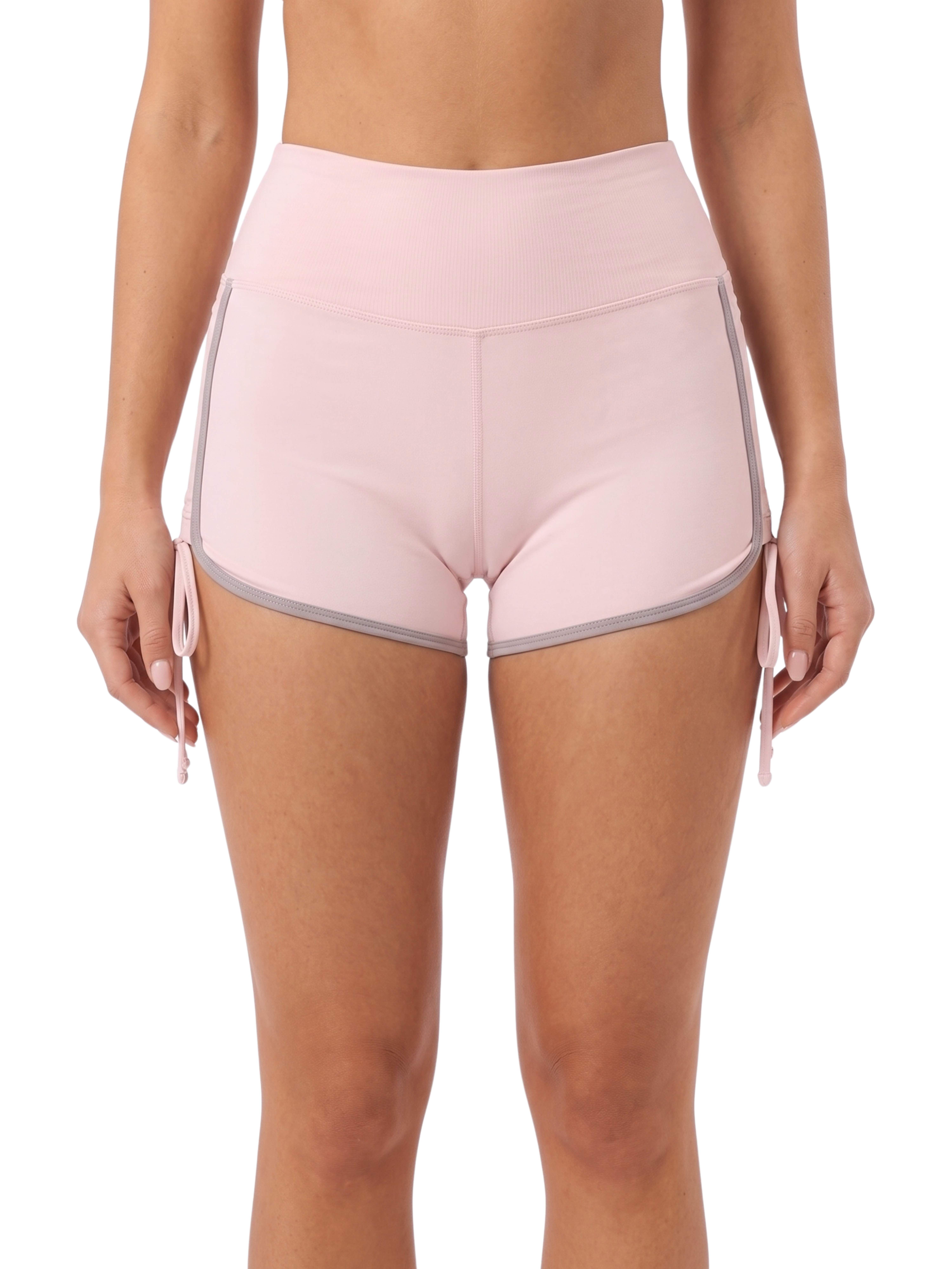 Women’s Color Block High Waisted Yoga Shorts - 5