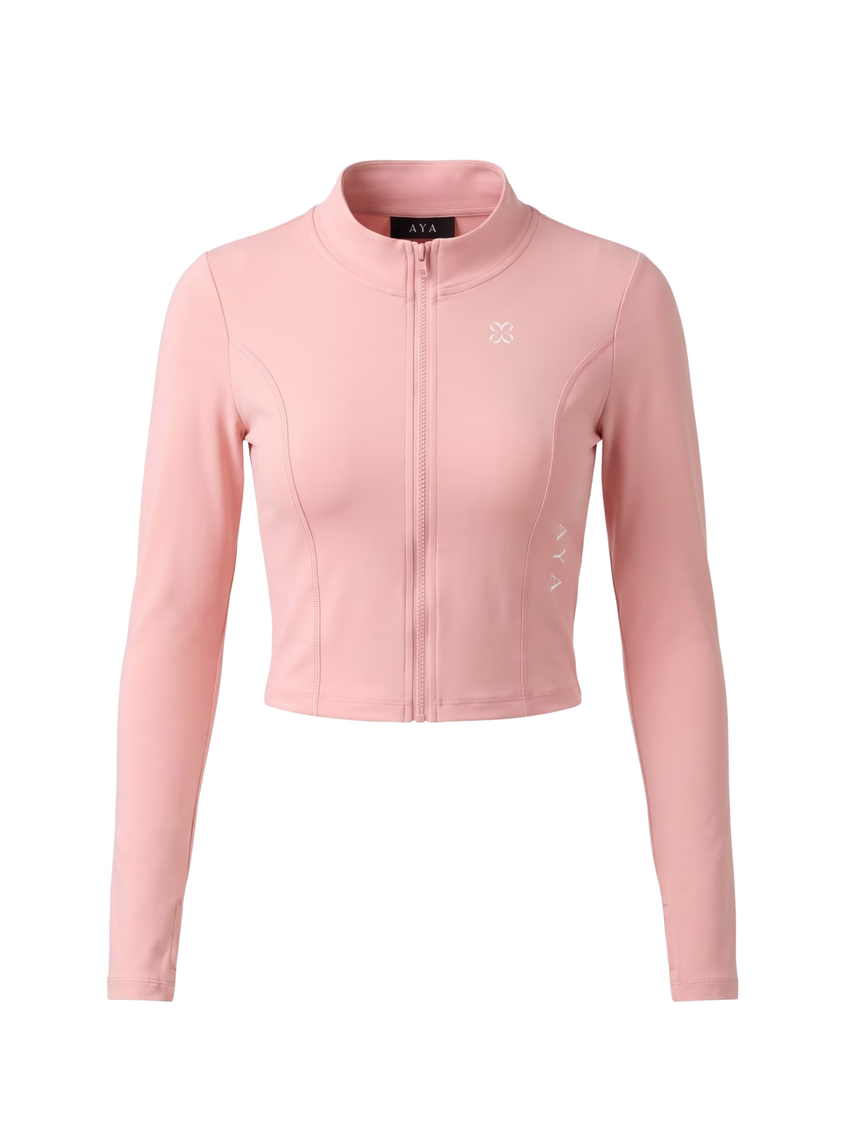 ATELIER Chaqueta Crop Zip - Vista frontal de estudio | AYA