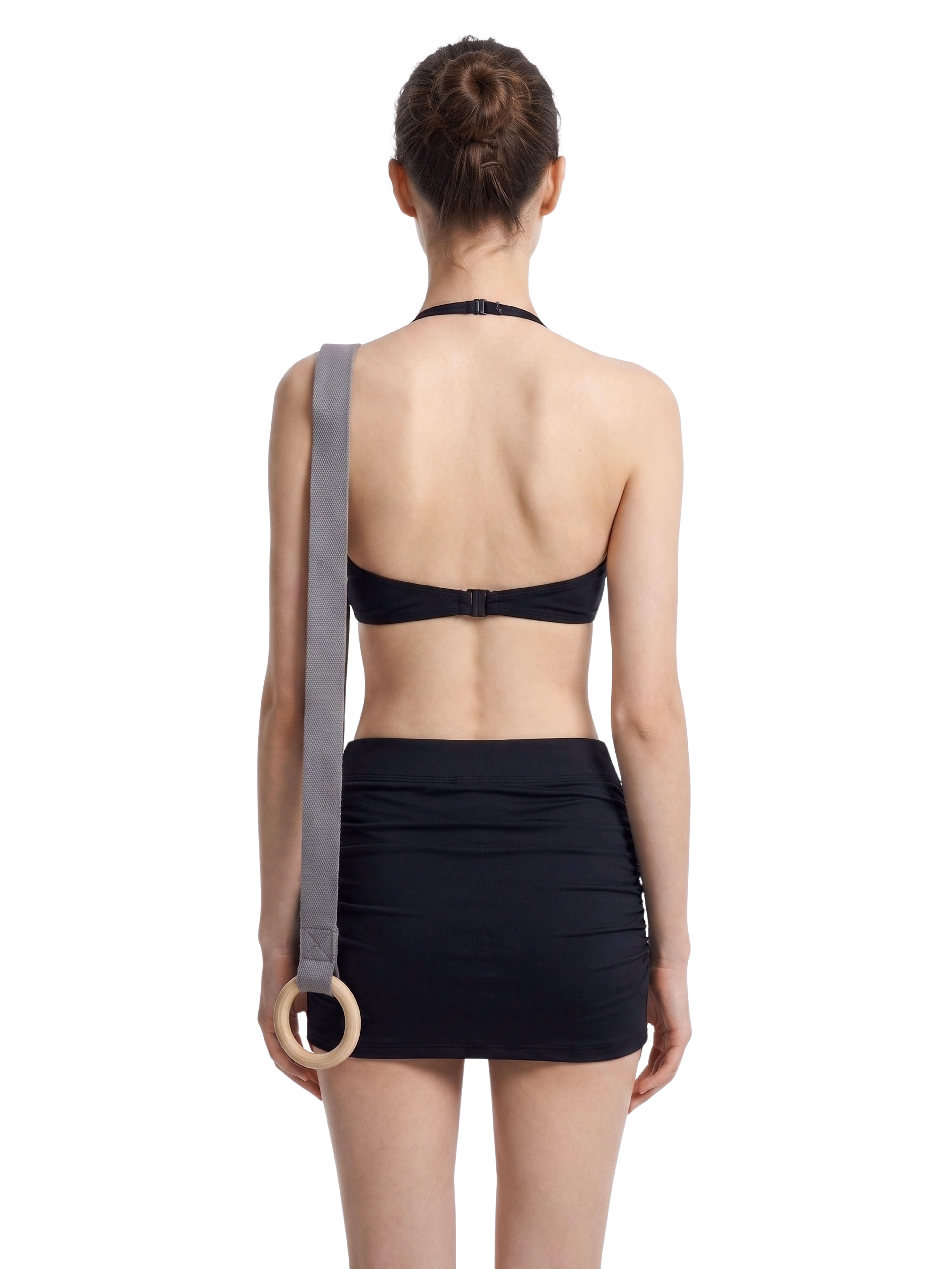 Women’s Ruched Halter-Neck Sports Bra - 1